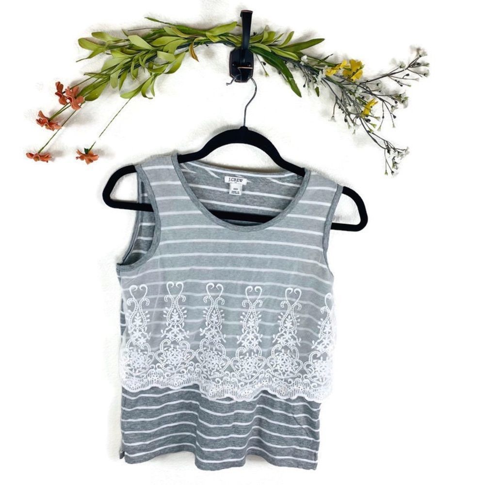 5 for $30 J. Crew Striped Lace Tank Top Size XXS
